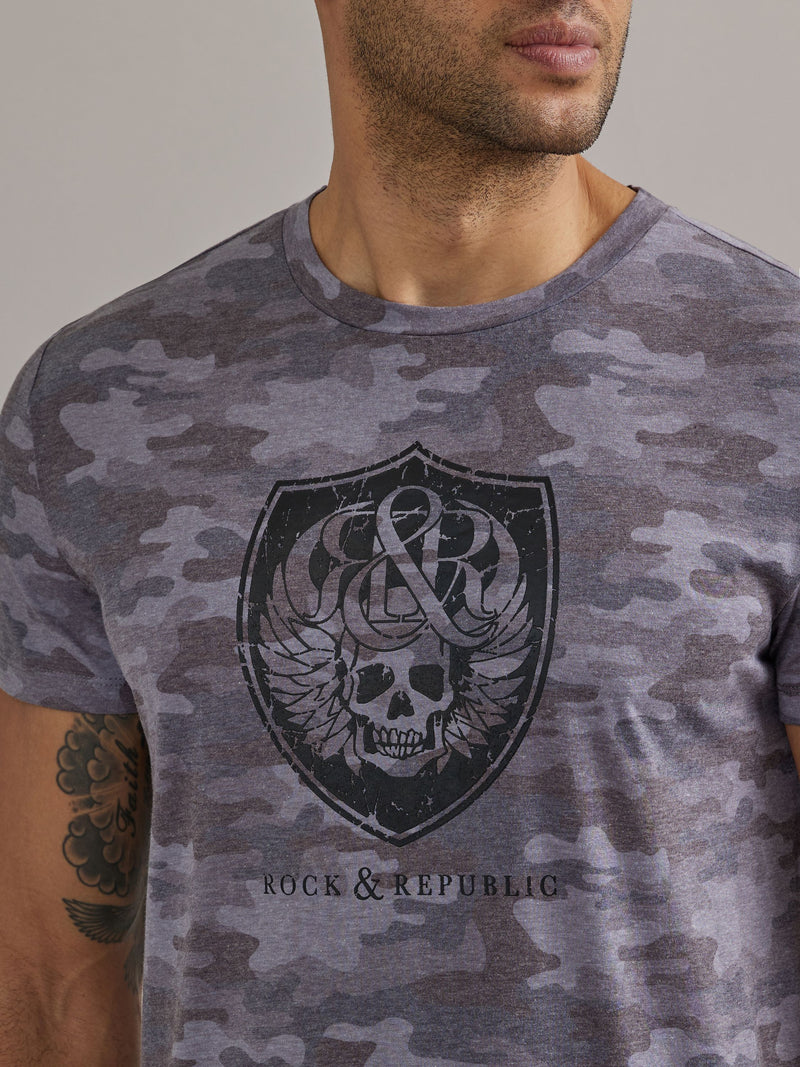 Men's Camo Skull Tee