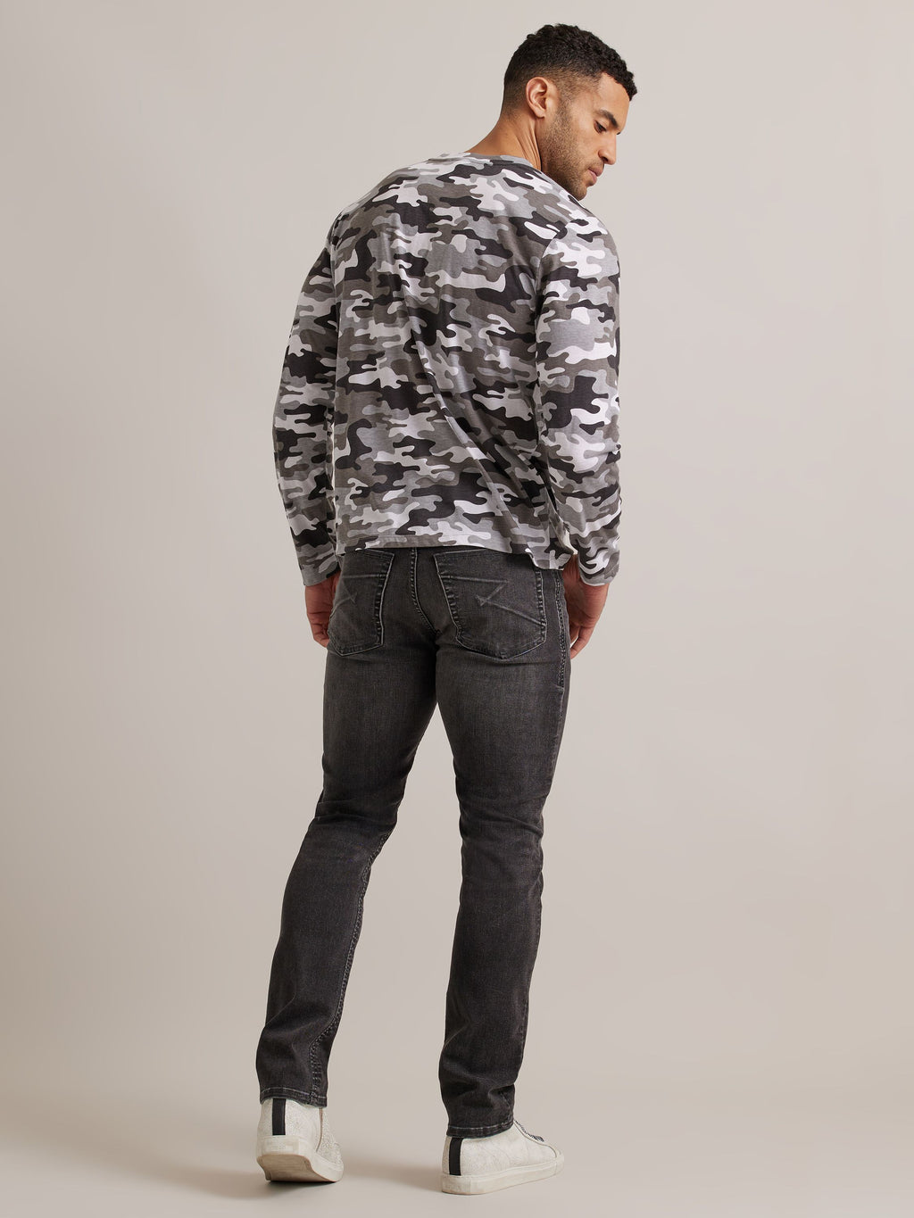 Men's Long Sleeve Monogram Logo Tee