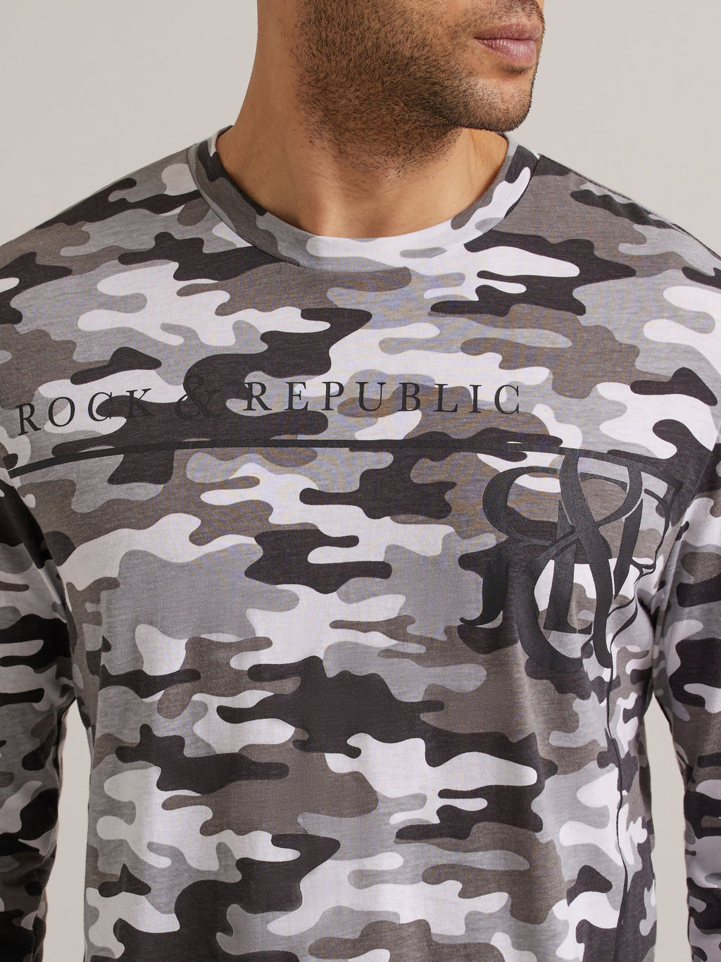 Men's Long Sleeve Monogram Logo Tee