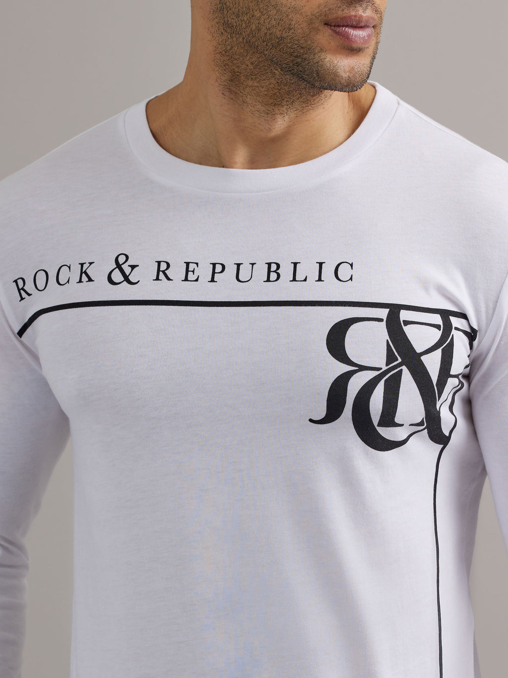 Men's Long Sleeve Monogram Logo Tee