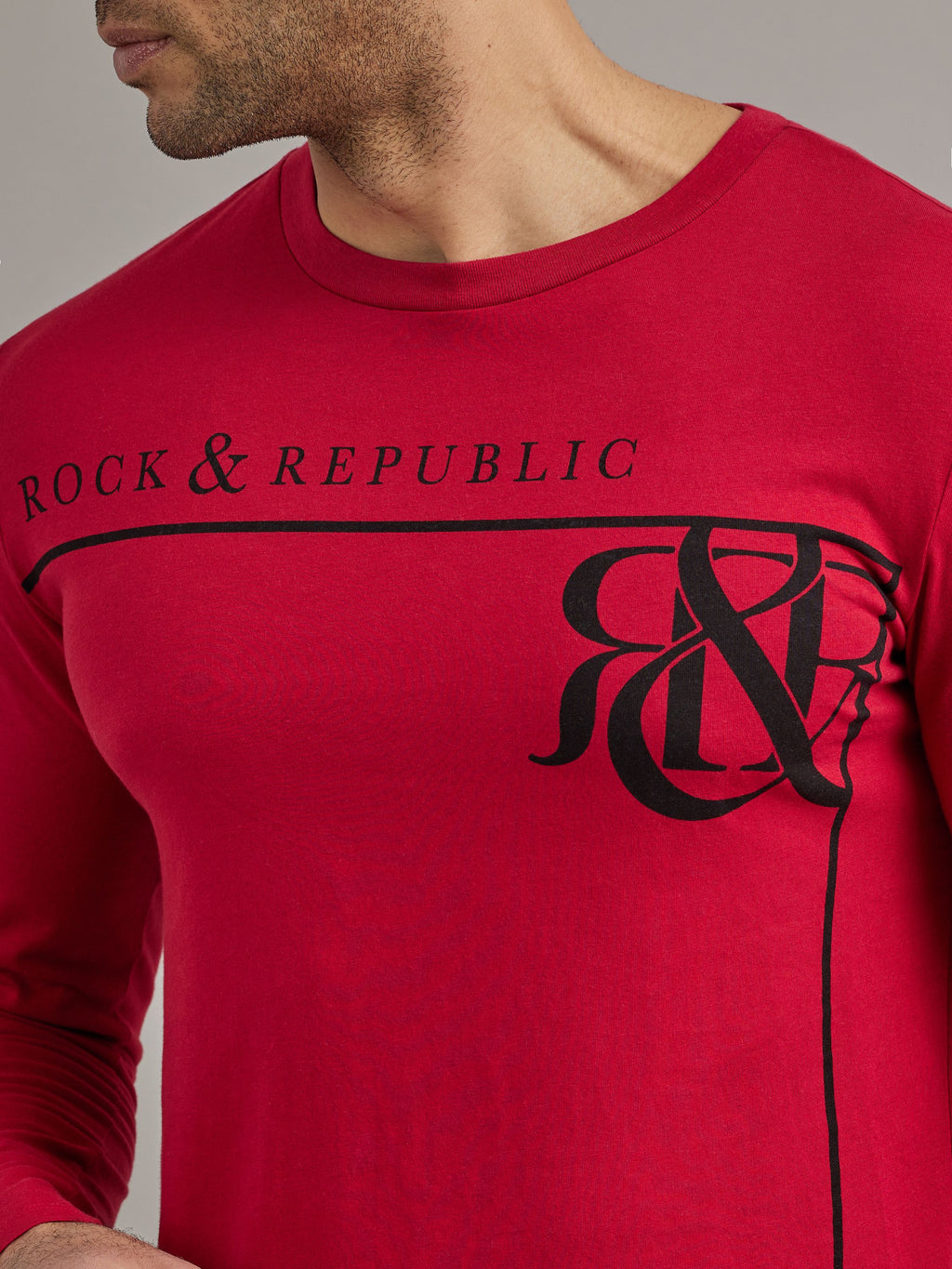 Men's Long Sleeve Monogram Logo Tee