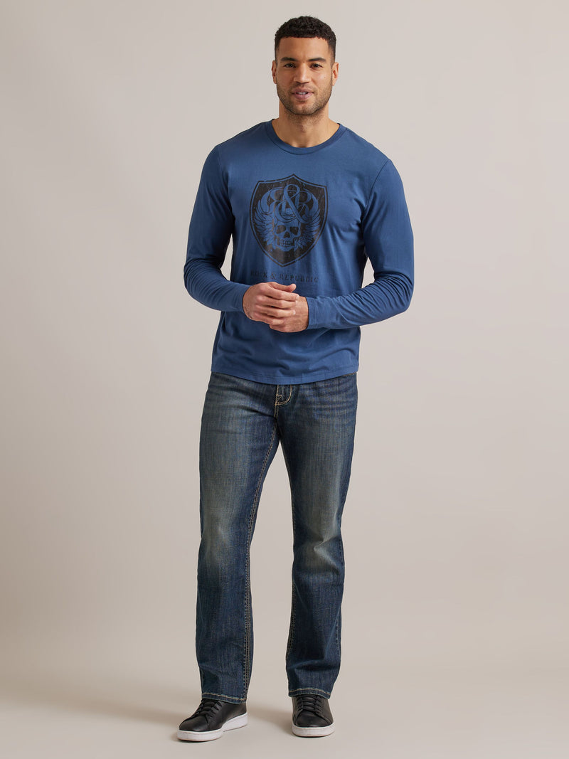 Men's Long Sleeve Skull Tee
