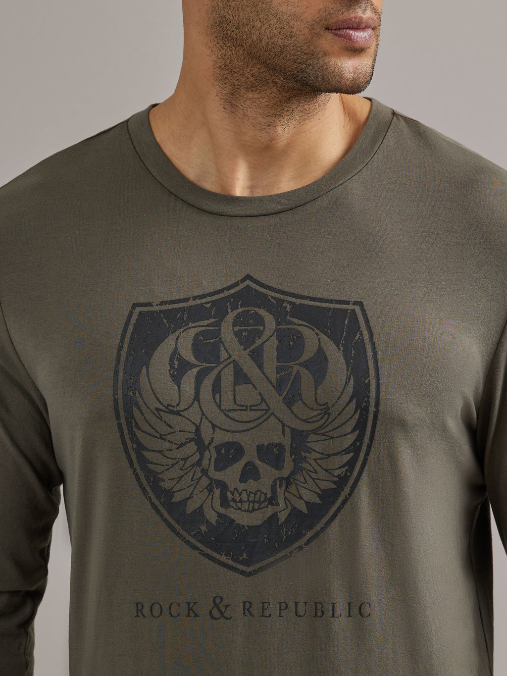 Men's Long Sleeve Skull Tee