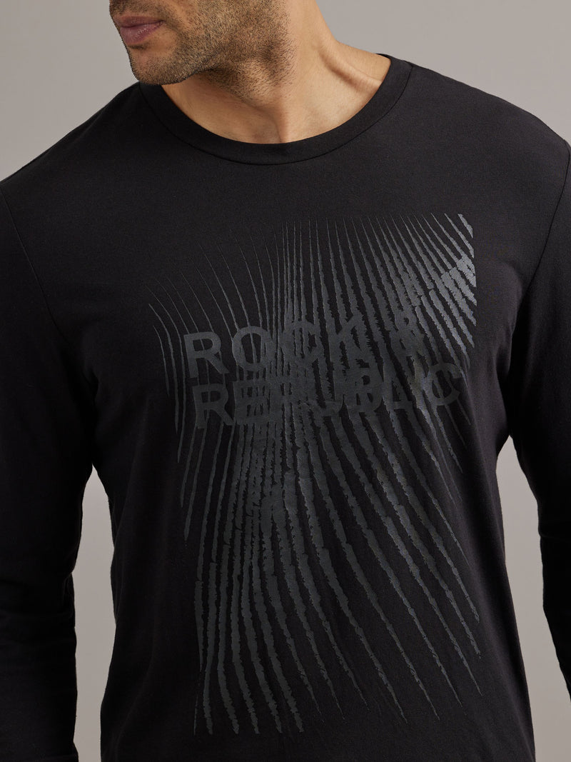 Men's Long Sleeve Abstract Logo Tee