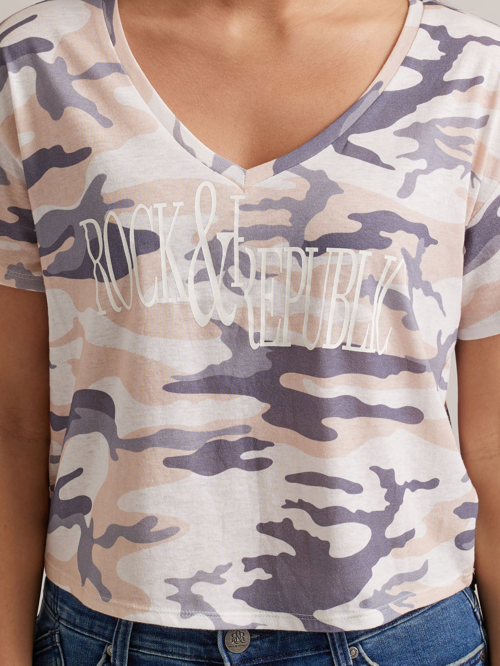 Women's V Neck Boxy Tee