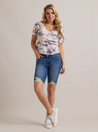 Women's V Neck Boxy Tee