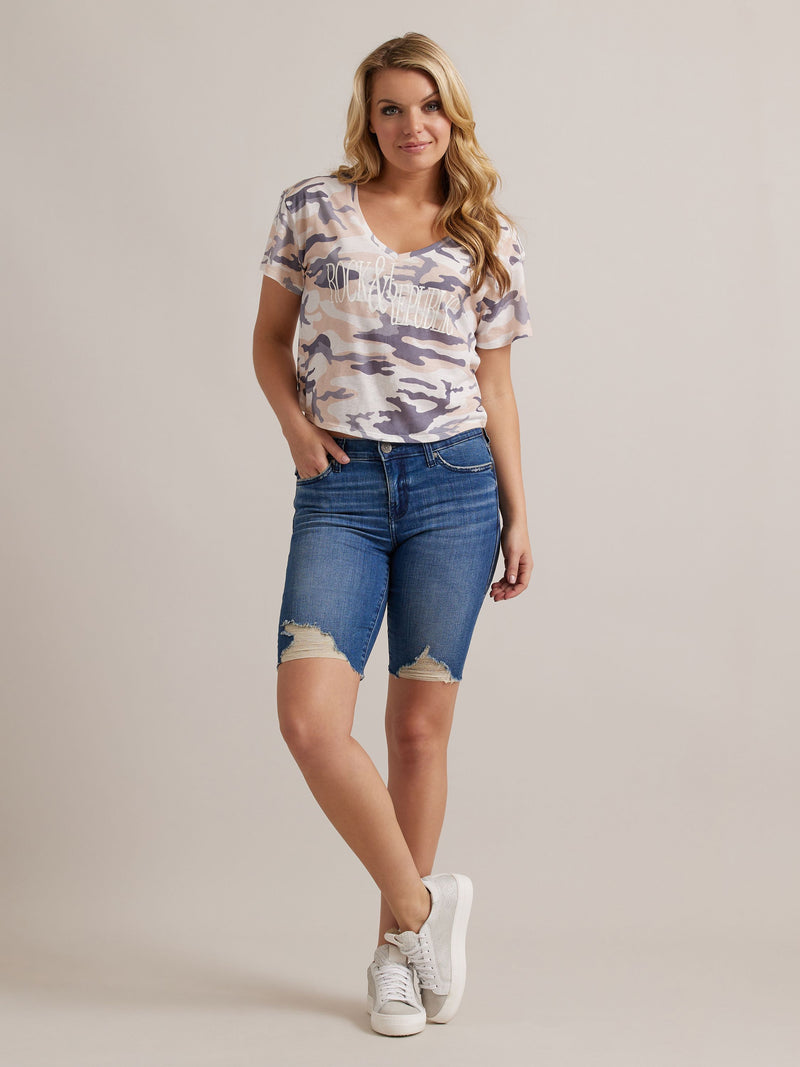 Women's V Neck Boxy Tee