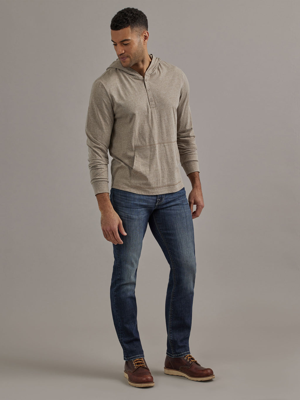 Men's Hooded Henley