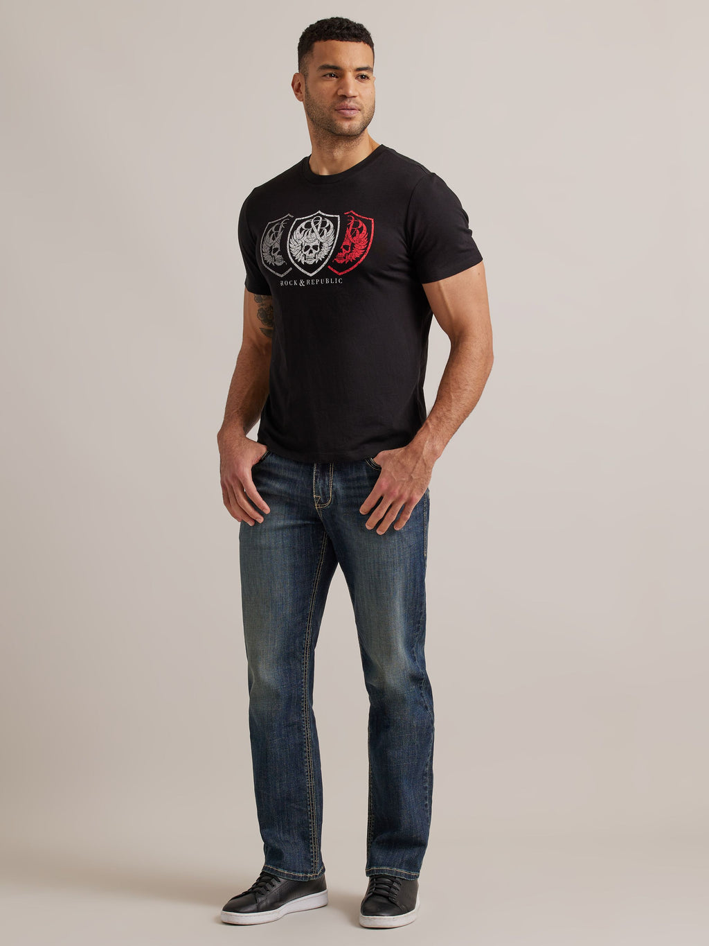 Men's Tri Skull Tee