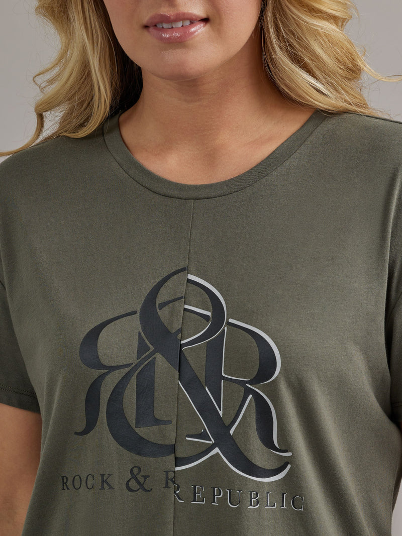 Women's Split Logo Oversized Tee
