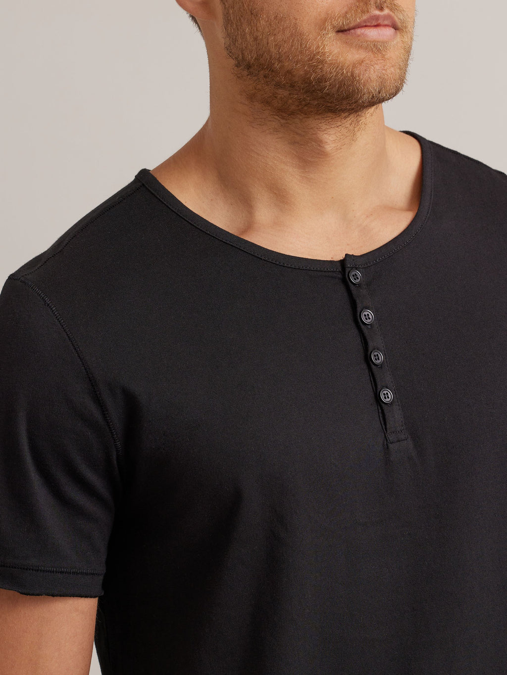 Men's Short Sleeve Henley