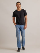 Men's Short Sleeve Henley