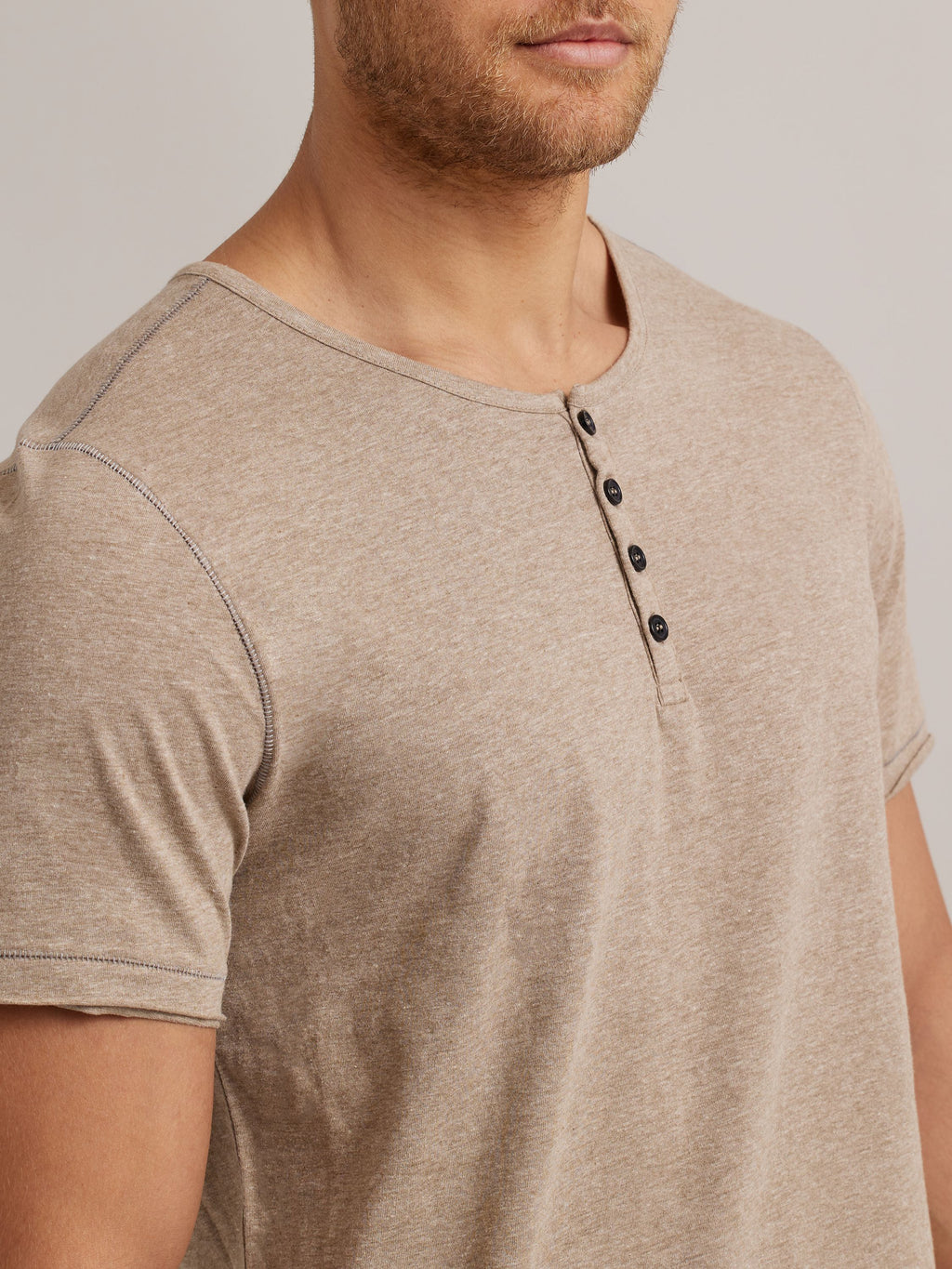 Men's Short Sleeve Henley