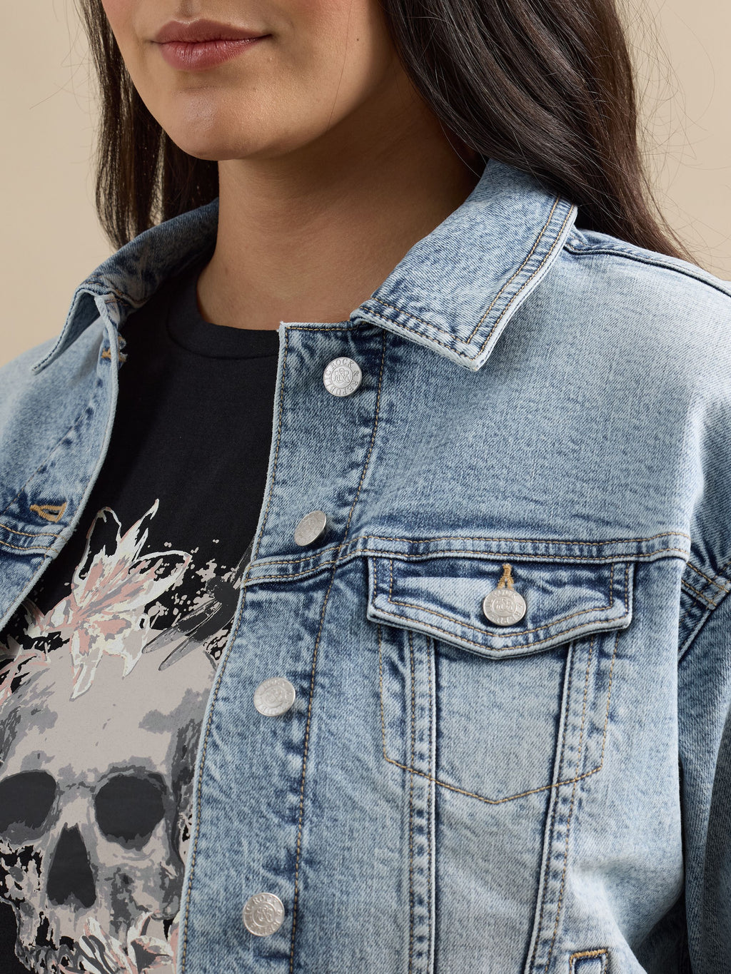 Women's Cropped Denim Jacket