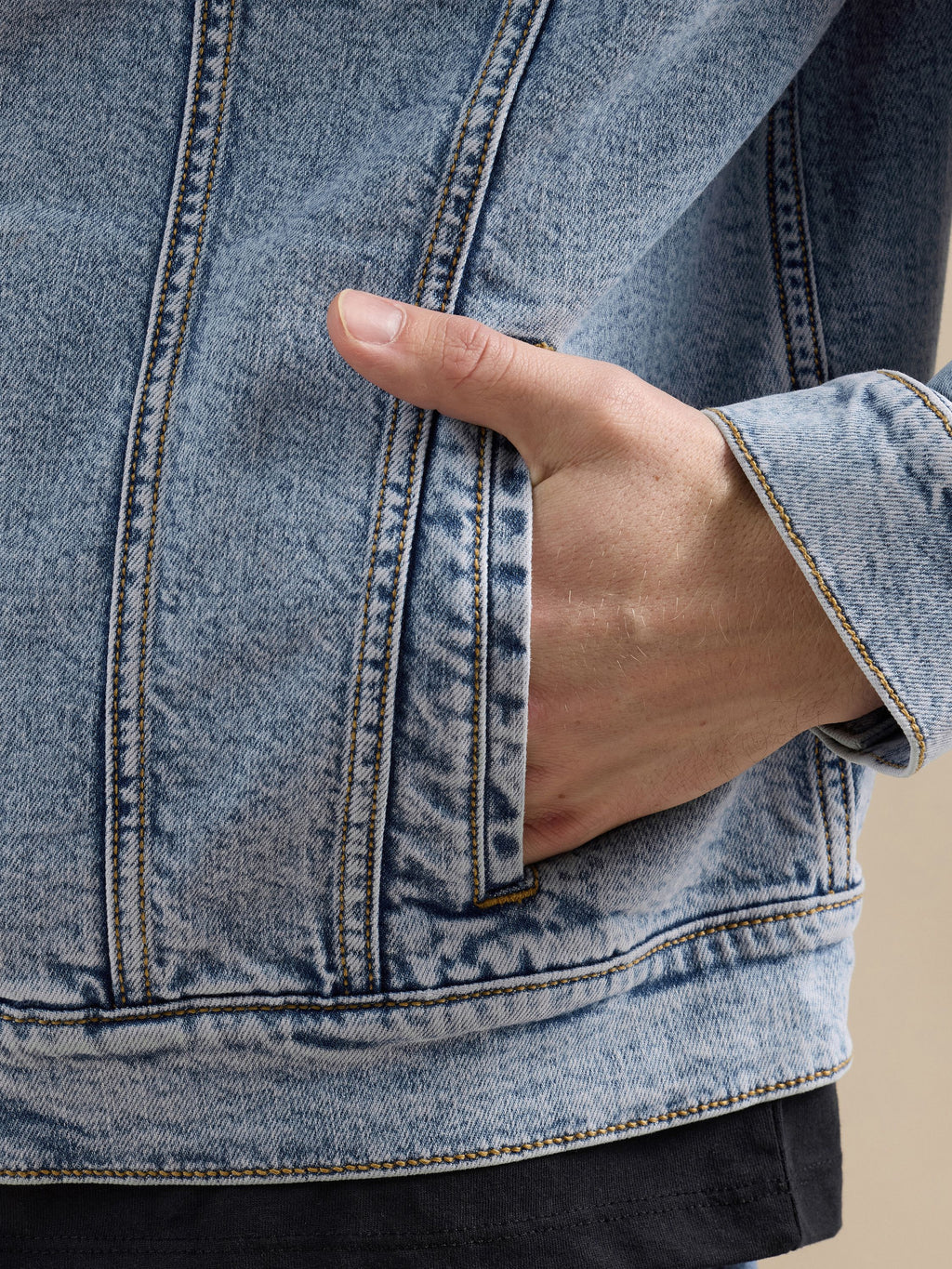 Men's Denim Zip Up Jacket