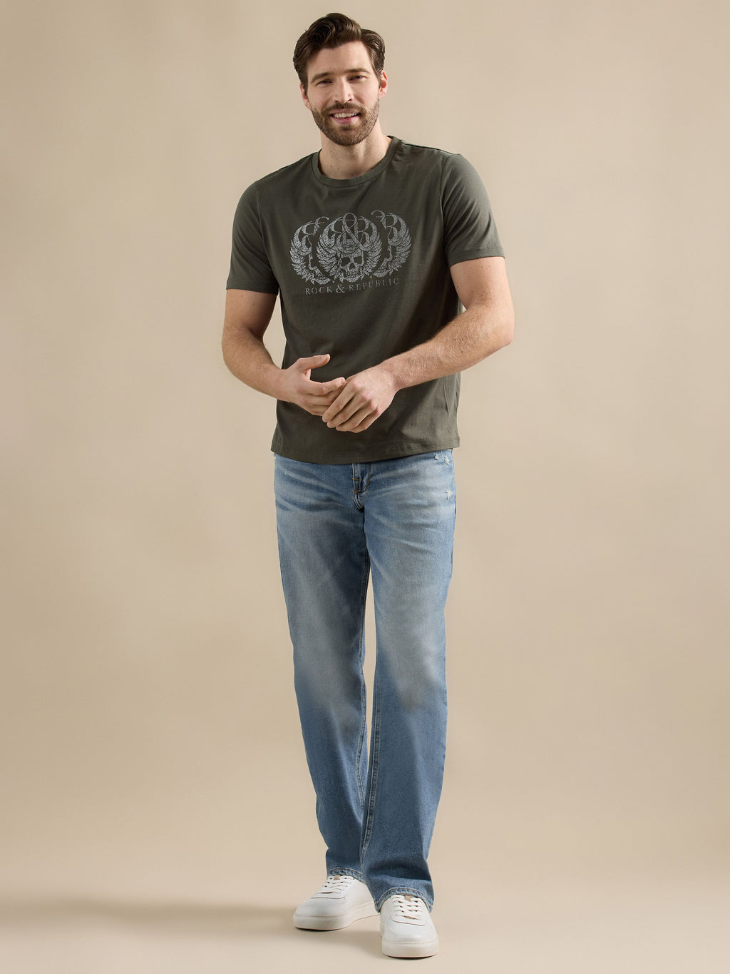 Men's Ombre Tri Skull Tee