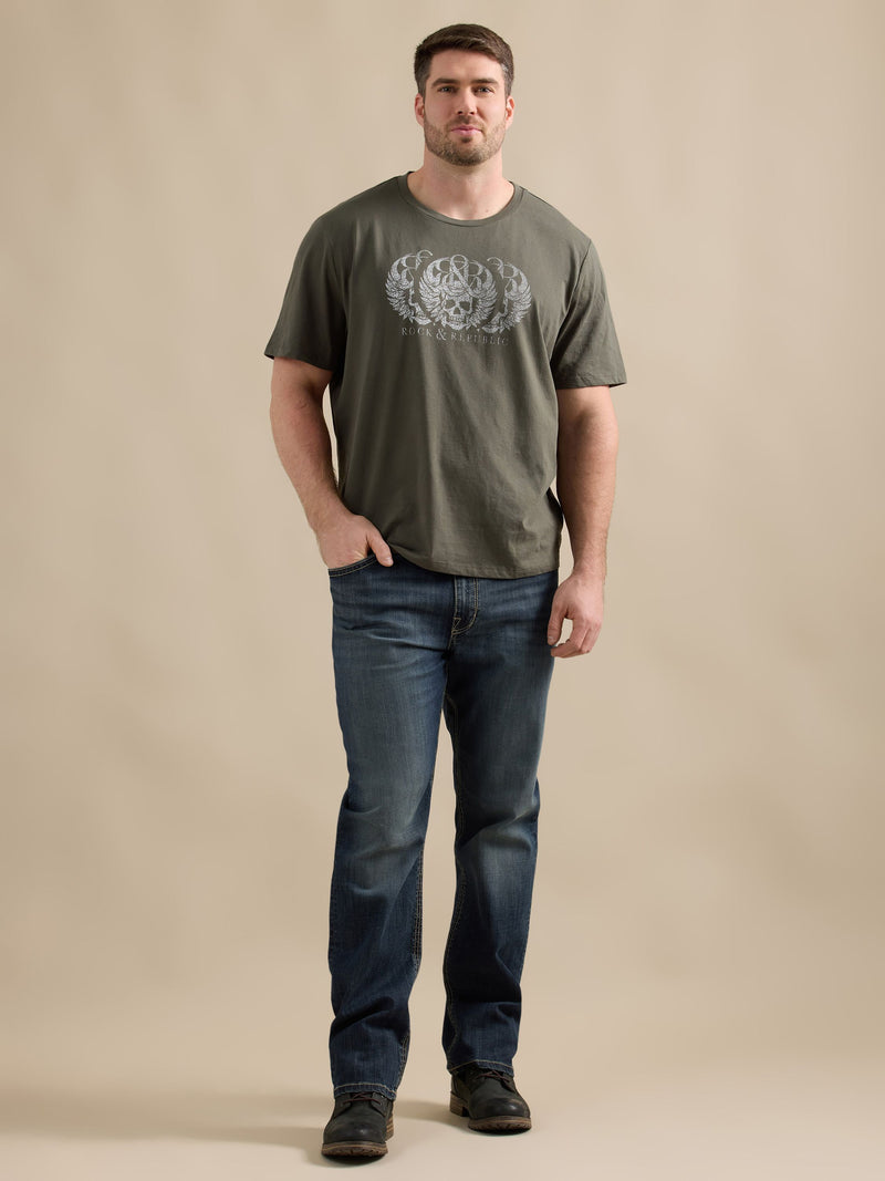 Men's Ombre Tri Skull Tee