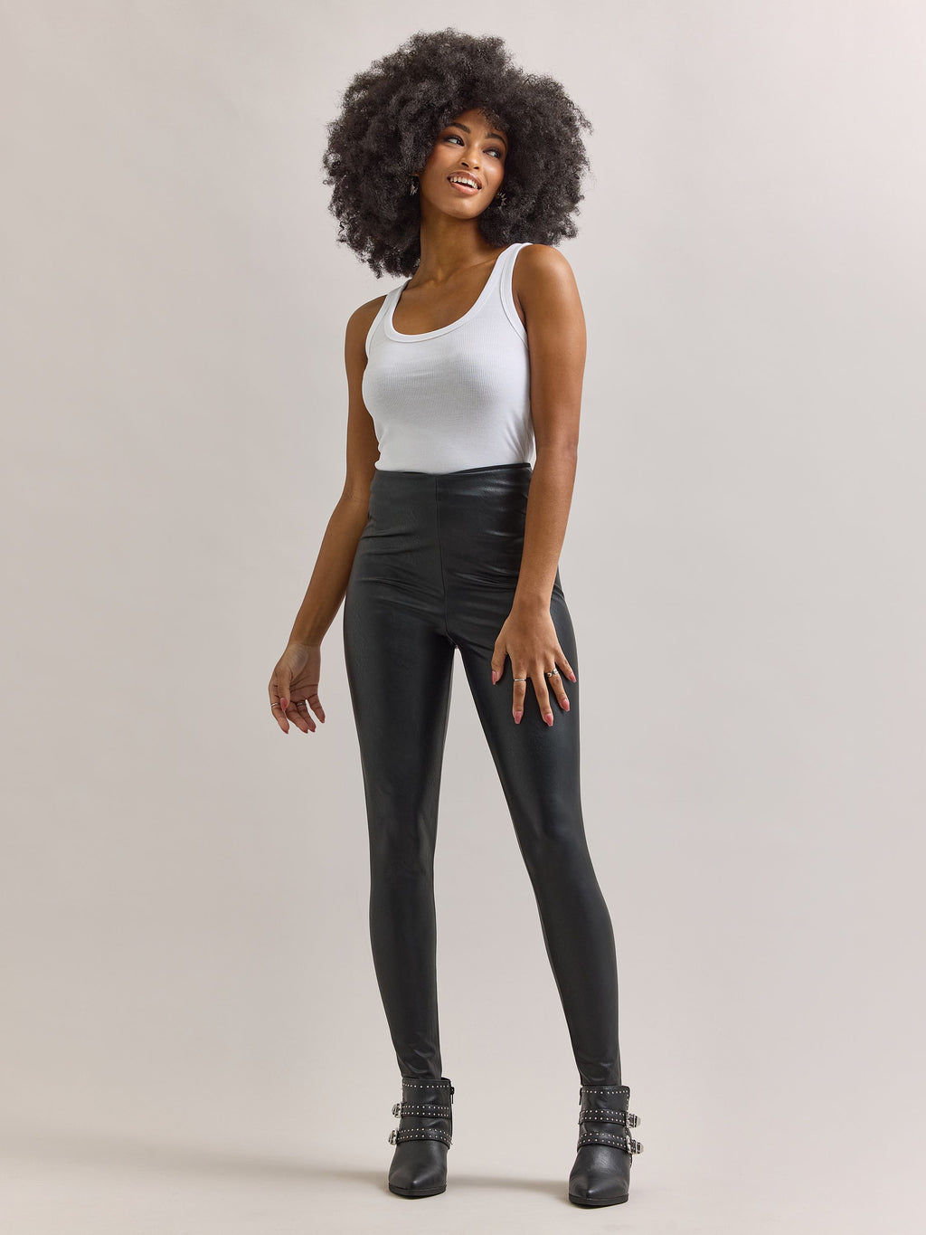 Women's Vegan Leather Legging