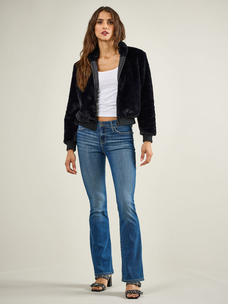 Women's Faux Fur Bomber Jacket