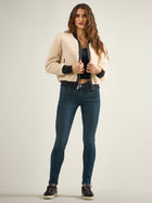 Women's Faux Sherpa Bomber Jacket